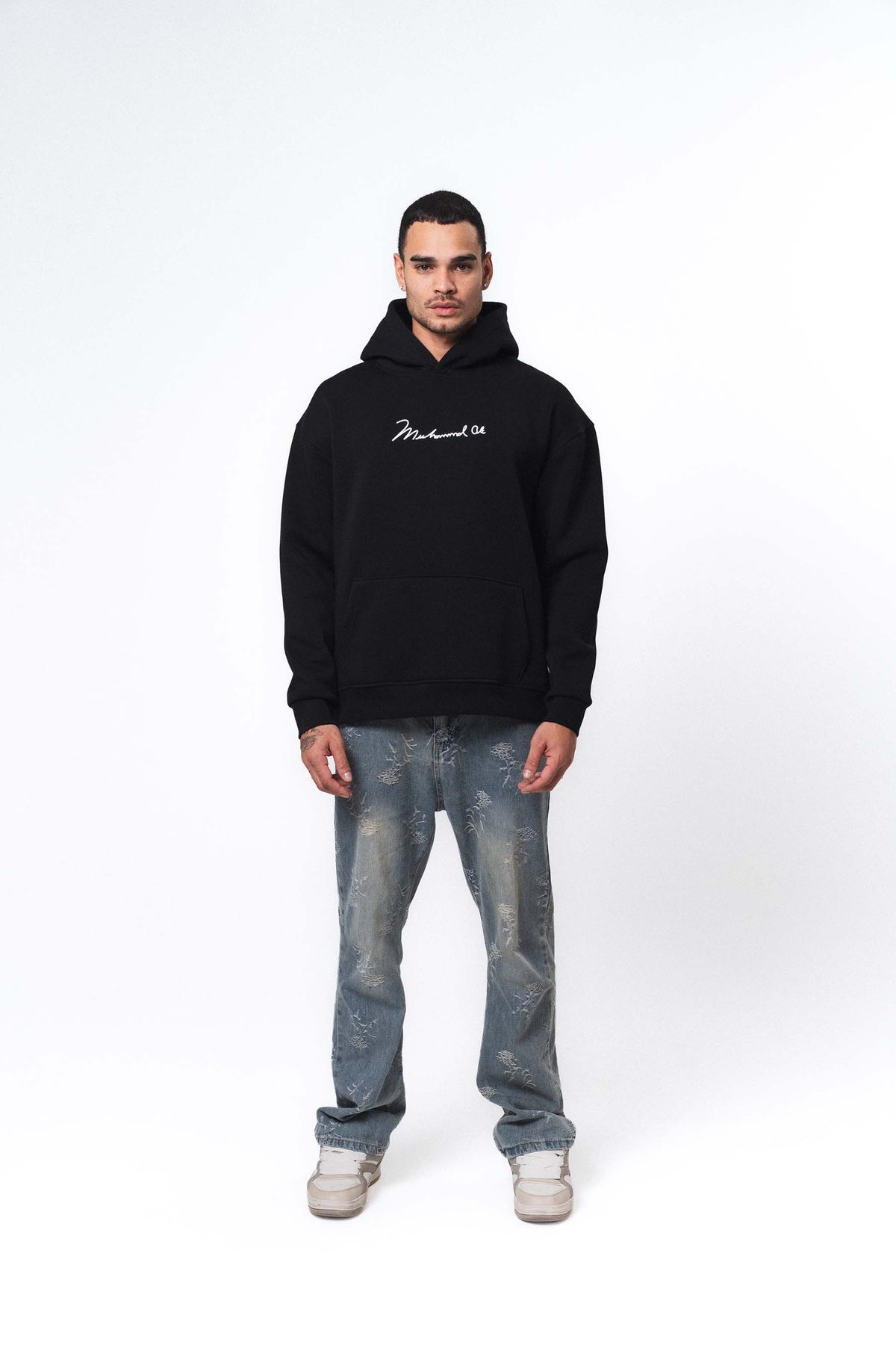 Muhammed Ali Siyah Oversize Hoodie