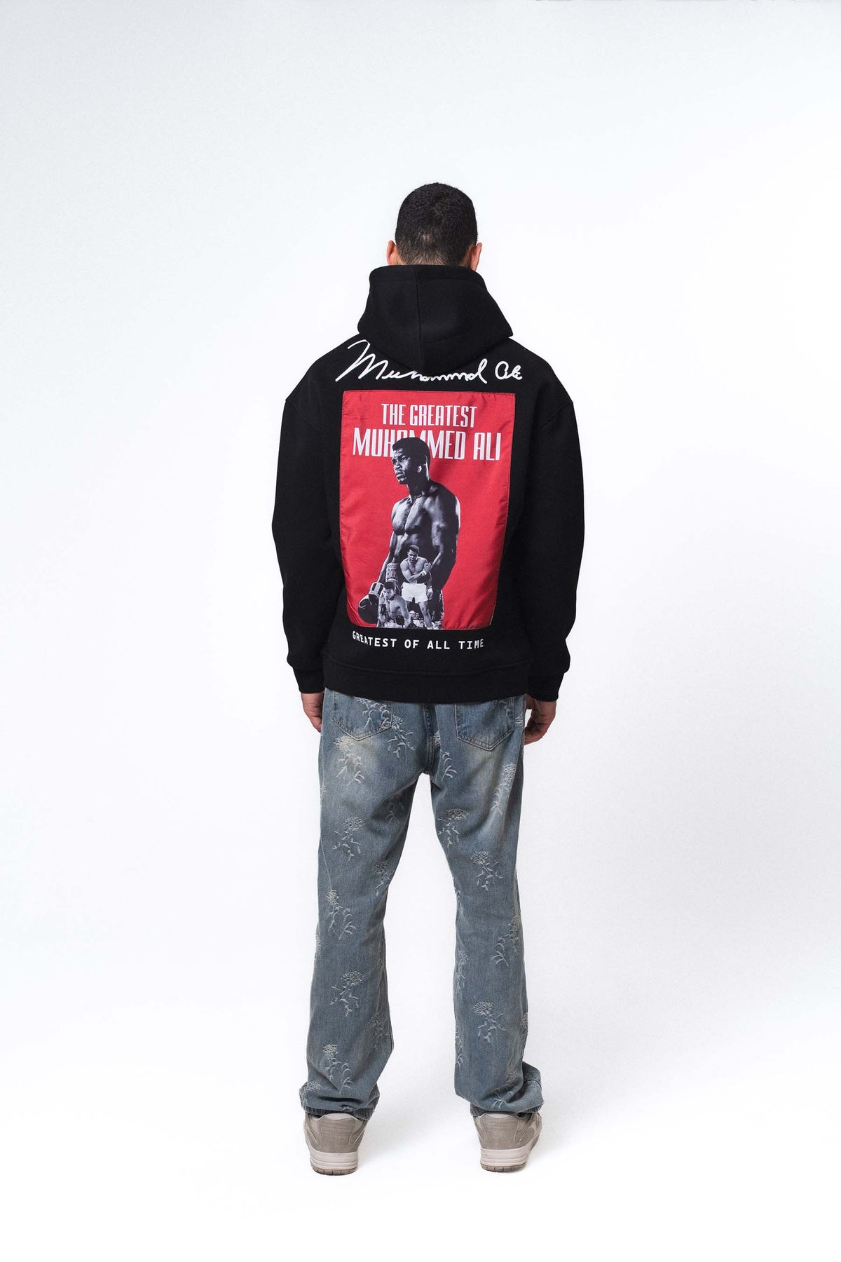 Muhammed Ali Siyah Oversize Hoodie