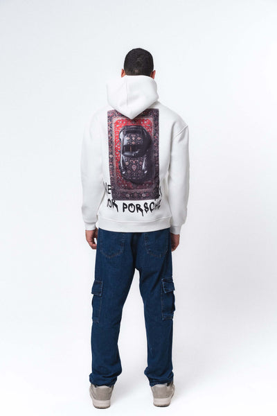 Need Money For Porsche 2 Beyaz Oversize Hoodie