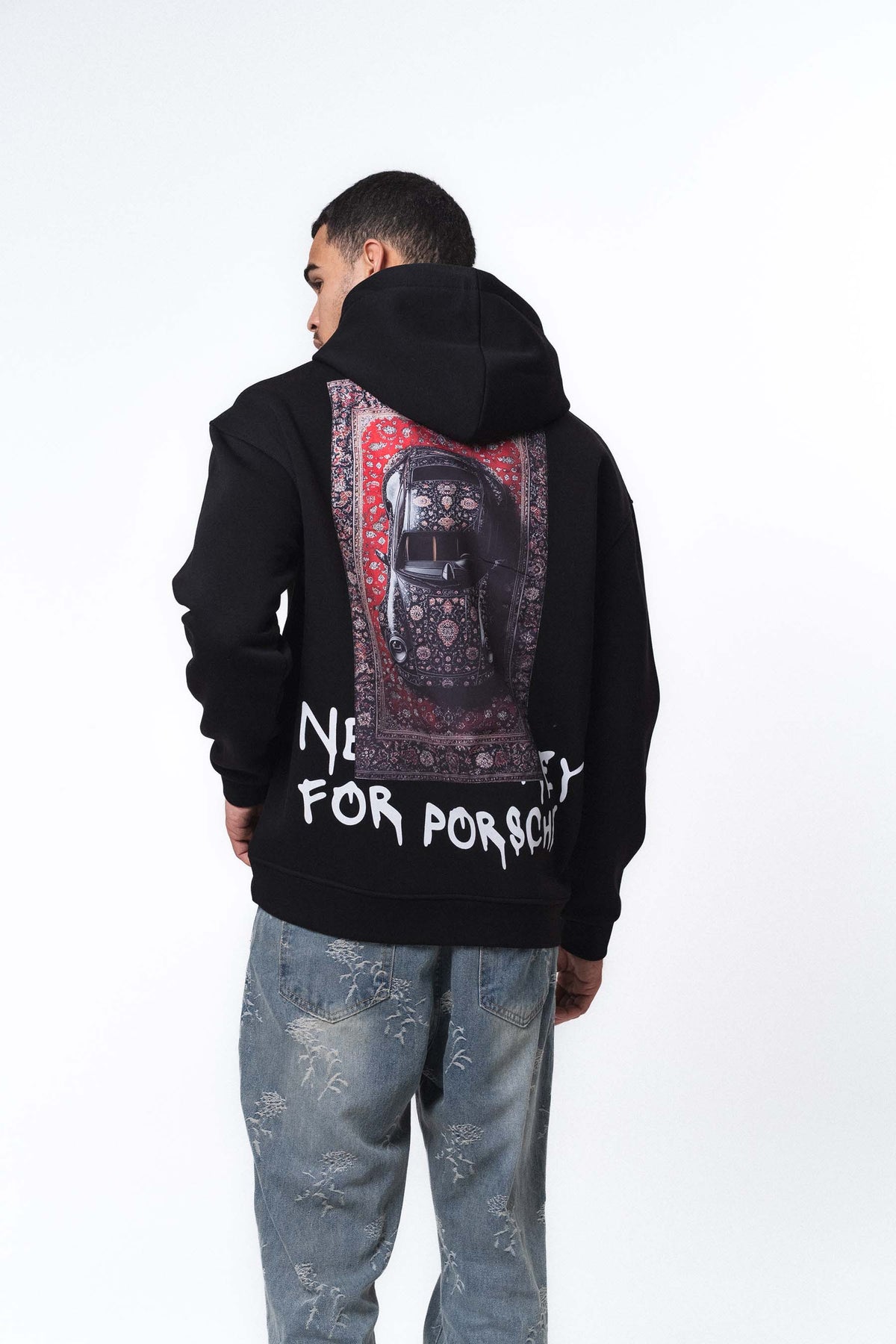 Need Money For Porsche 2 Siyah Oversize Hoodie