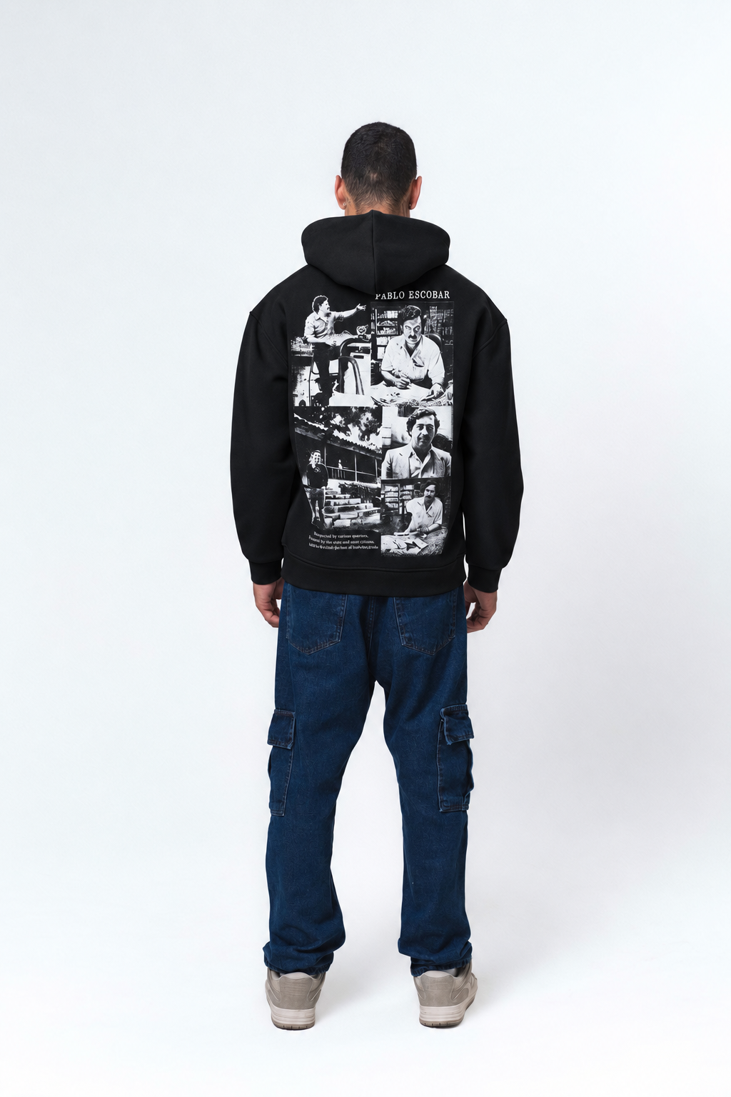 Pablo Escobar Siyah Oversize Hoodie