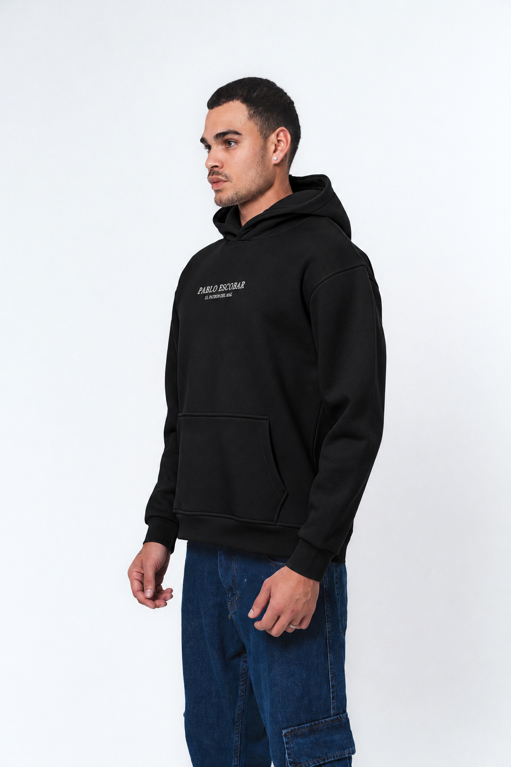 Pablo Escobar Siyah Oversize Hoodie