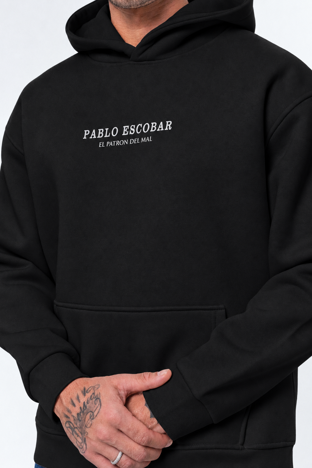 Pablo Escobar Siyah Oversize Hoodie