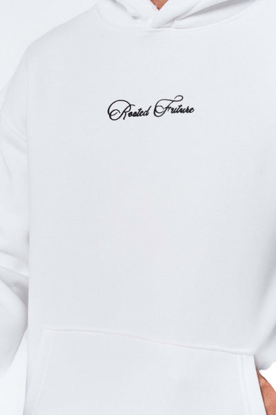 Etnik Tasarım - Rooted Future Beyaz Oversize Hoodie