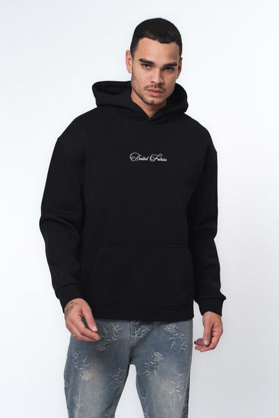 Etnik Tasarım - Rooted Future Siyah Oversize Hoodie