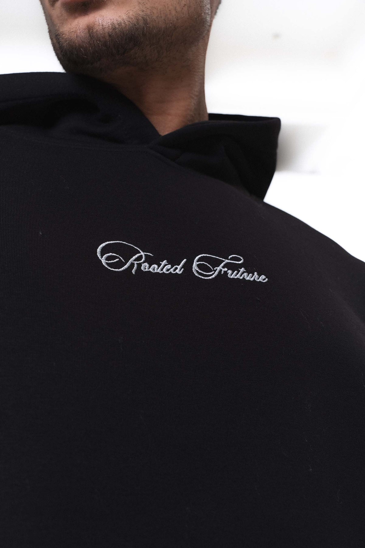 Etnik Tasarım - Rooted Future Siyah Oversize Hoodie