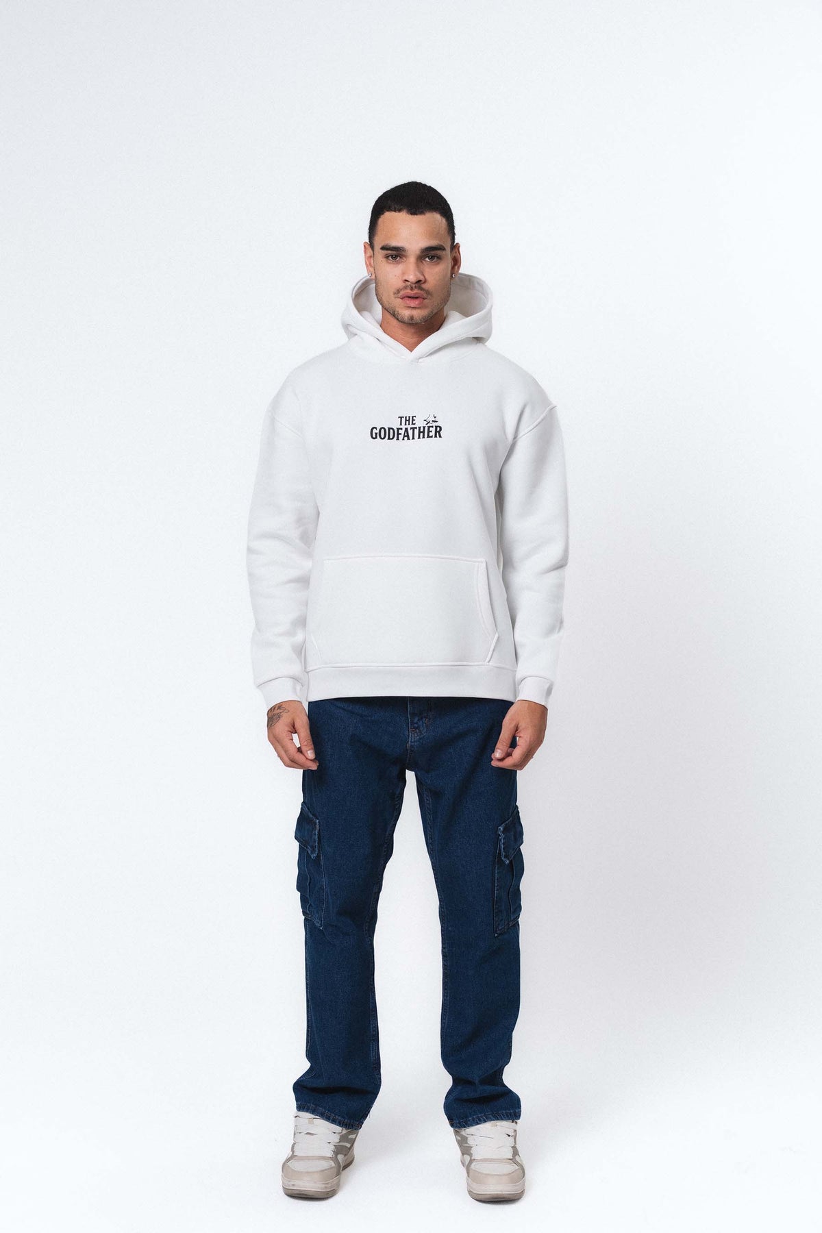 The Godfather Don Corleone Beyaz Oversize Hoodie