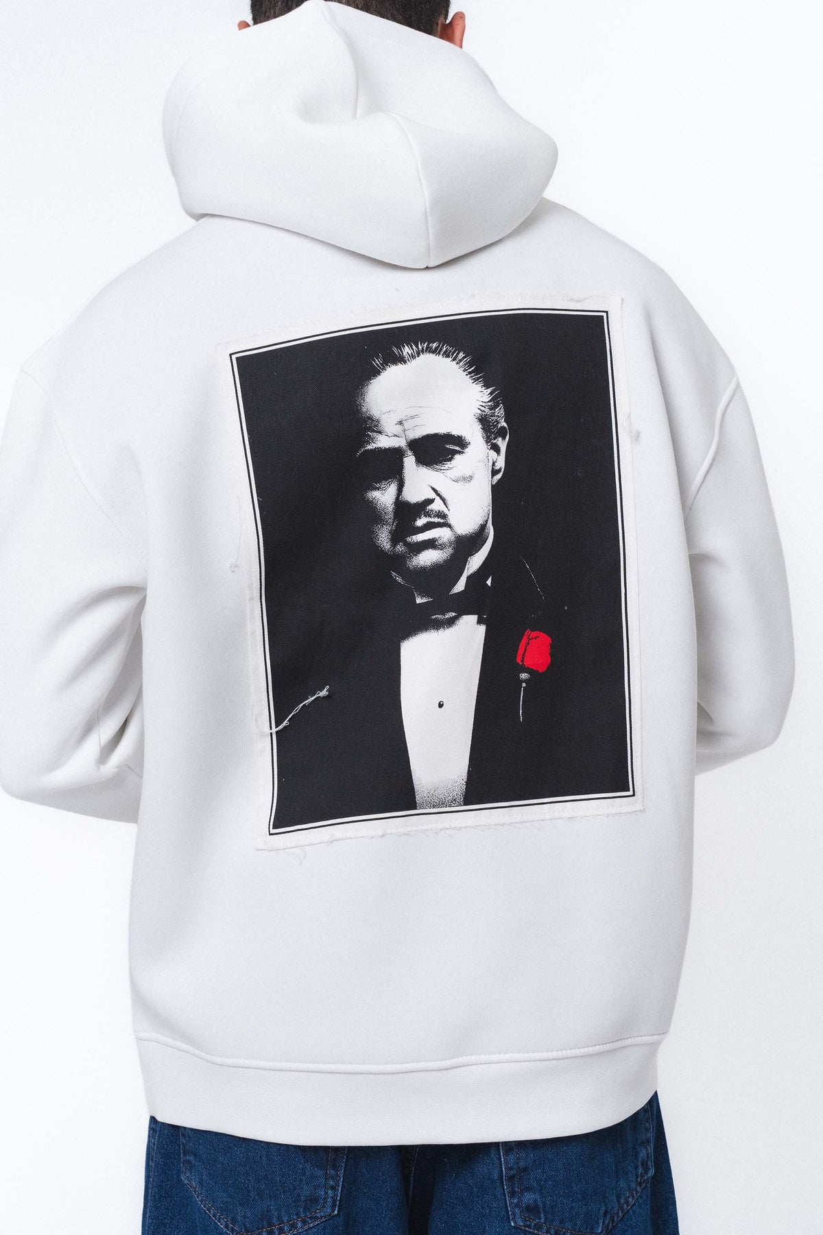 The Godfather Don Corleone Beyaz Oversize Hoodie