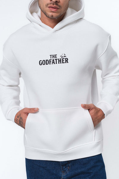 The Godfather Don Corleone Beyaz Oversize Hoodie