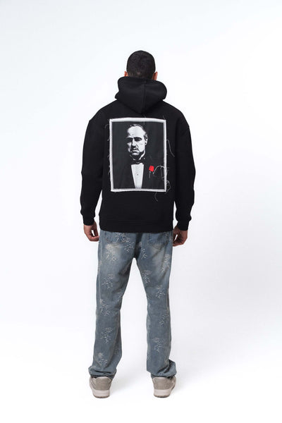 The Godfather Don Corleone Siyah Oversize Hoodie