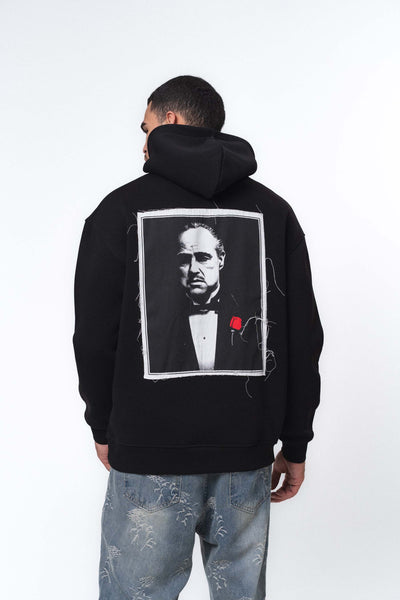 The Godfather Don Corleone Siyah Oversize Hoodie