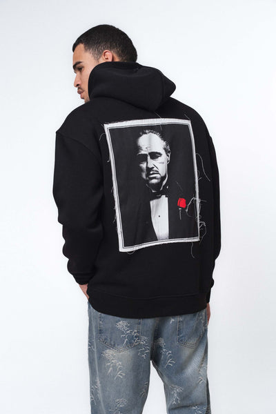 The Godfather Don Corleone Siyah Oversize Hoodie