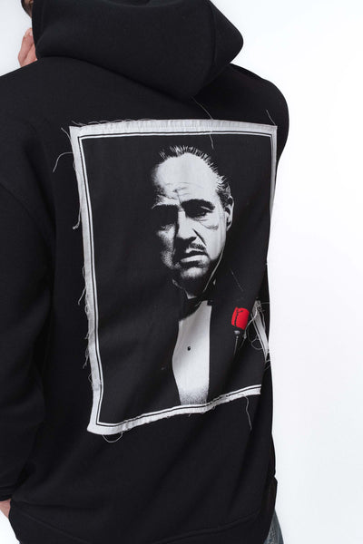 The Godfather Don Corleone Siyah Oversize Hoodie