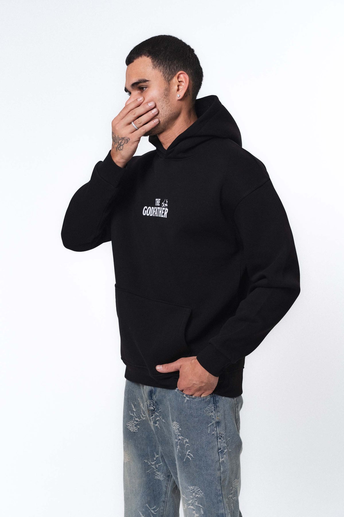 The Godfather Don Corleone Siyah Oversize Hoodie