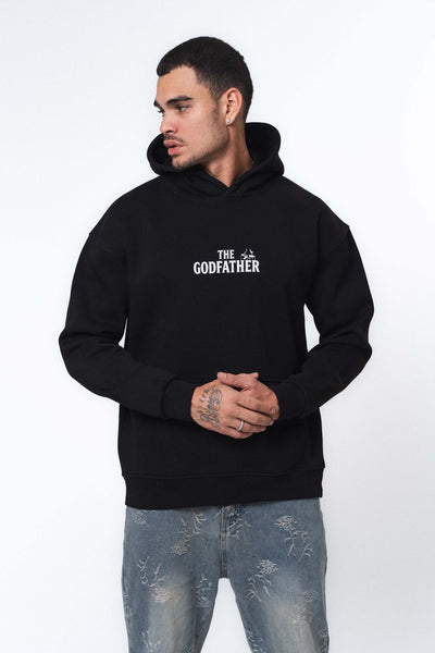 The Godfather Don Corleone Siyah Oversize Hoodie