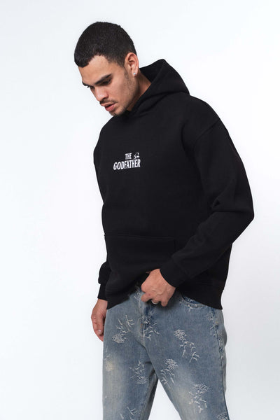 The Godfather Don Corleone Siyah Oversize Hoodie