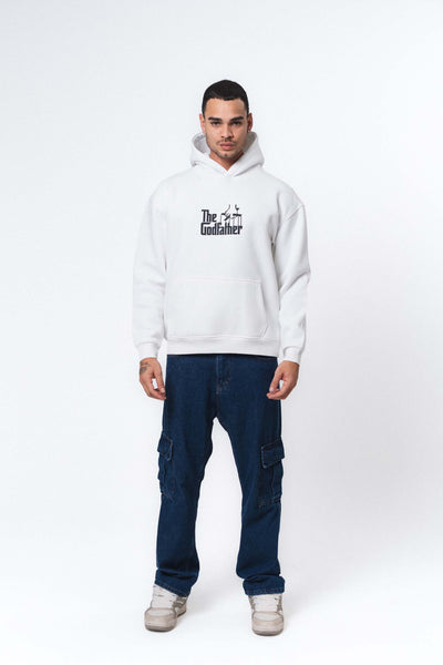 Don Corleone The Godfather Beyaz Oversize Hoodie