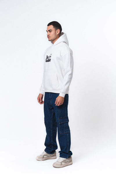 Don Corleone The Godfather Beyaz Oversize Hoodie