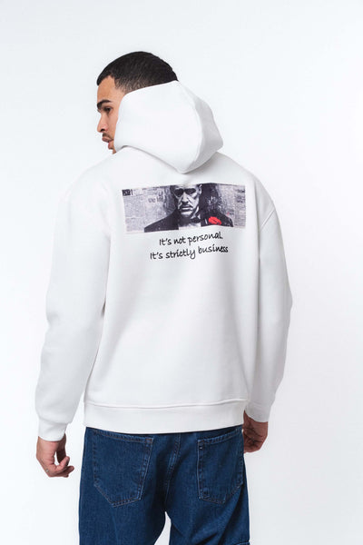 Don Corleone The Godfather Beyaz Oversize Hoodie