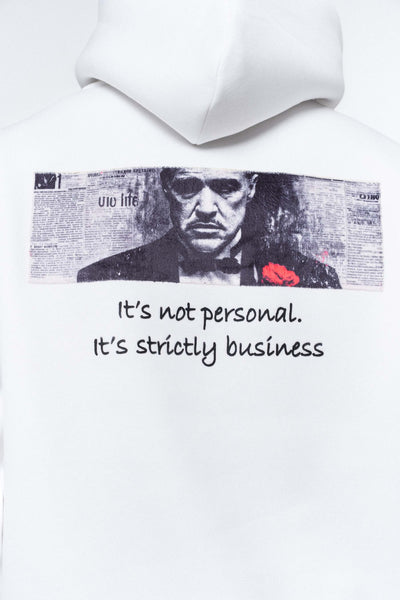 Don Corleone The Godfather Beyaz Oversize Hoodie