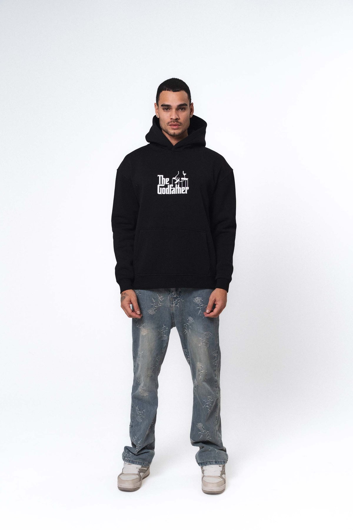 Don Corleone The Godfather Siyah Oversize Hoodie