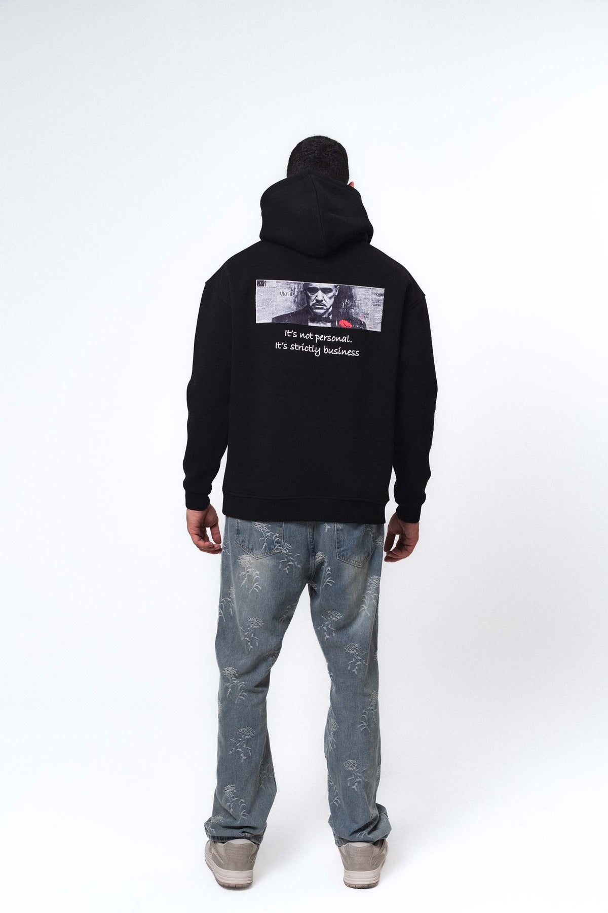 Don Corleone The Godfather Siyah Oversize Hoodie