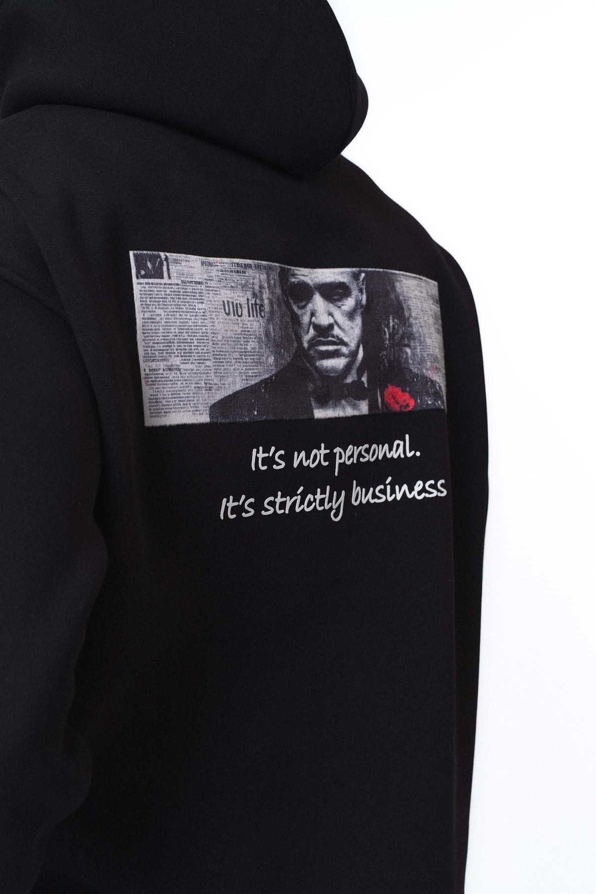 Don Corleone The Godfather Siyah Oversize Hoodie