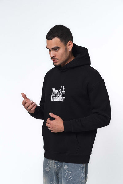Don Corleone The Godfather Siyah Oversize Hoodie