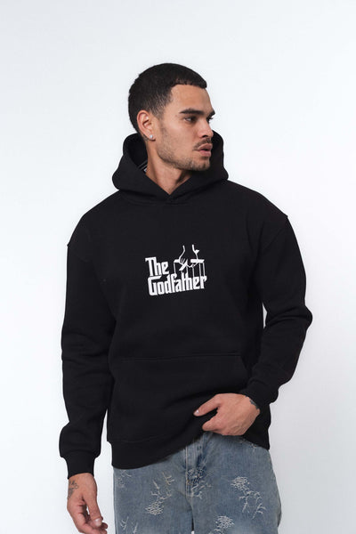 Don Corleone The Godfather Siyah Oversize Hoodie