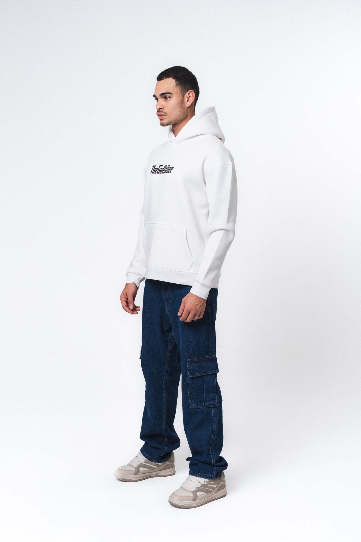 The Godfather Classic Car Beyaz Oversize Hoodie