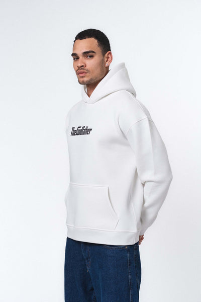 The Godfather Classic Car Beyaz Oversize Hoodie