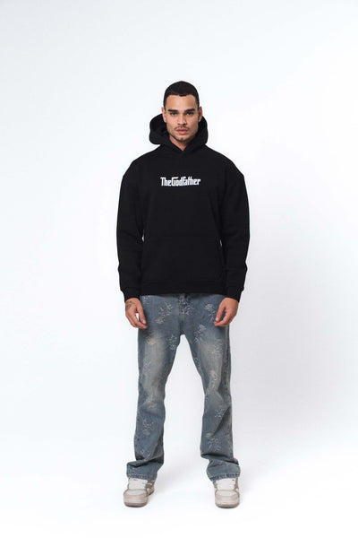 The Godfather Classic Car Siyah Oversize Hoodie