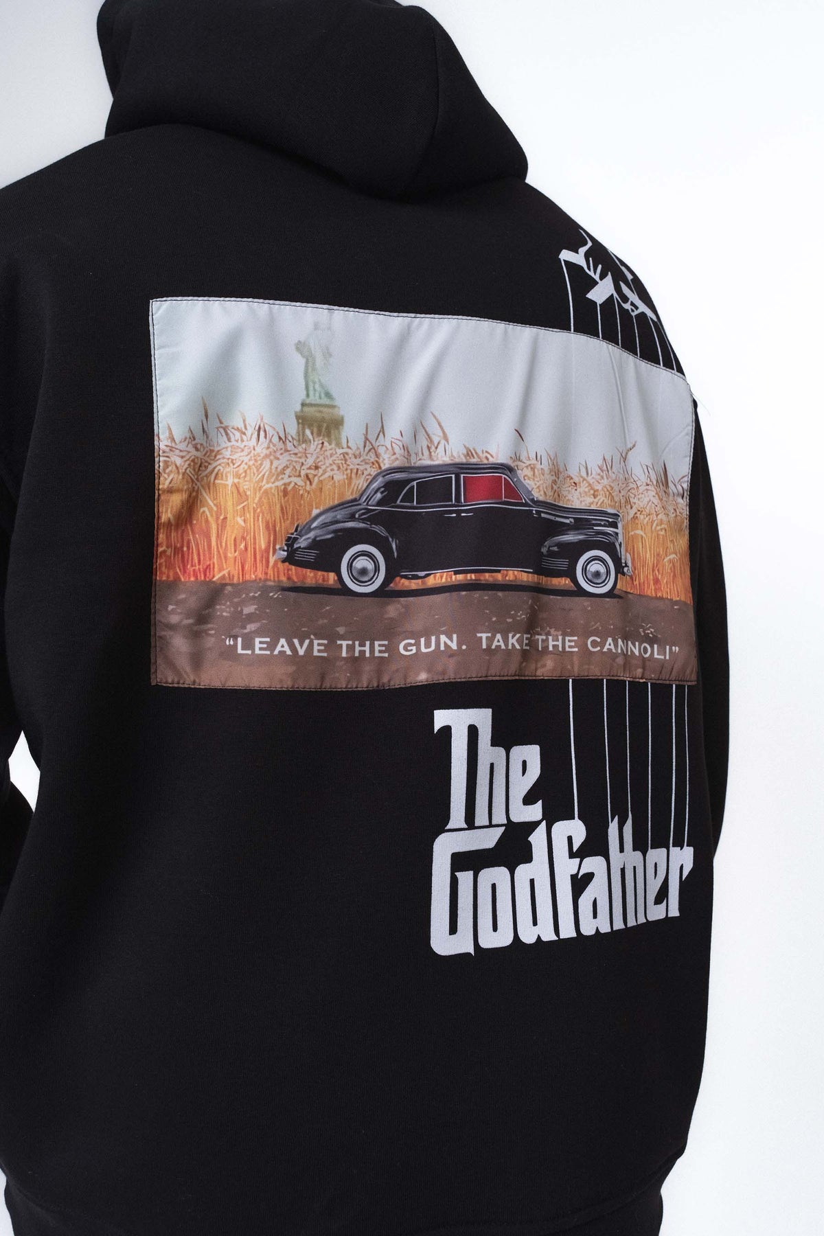 The Godfather Classic Car Siyah Oversize Hoodie