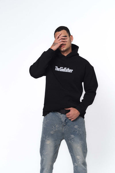 The Godfather Classic Car Siyah Oversize Hoodie
