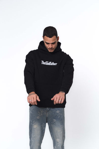 The Godfather Classic Car Siyah Oversize Hoodie