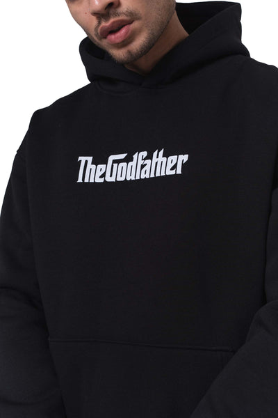 The Godfather Classic Car Siyah Oversize Hoodie