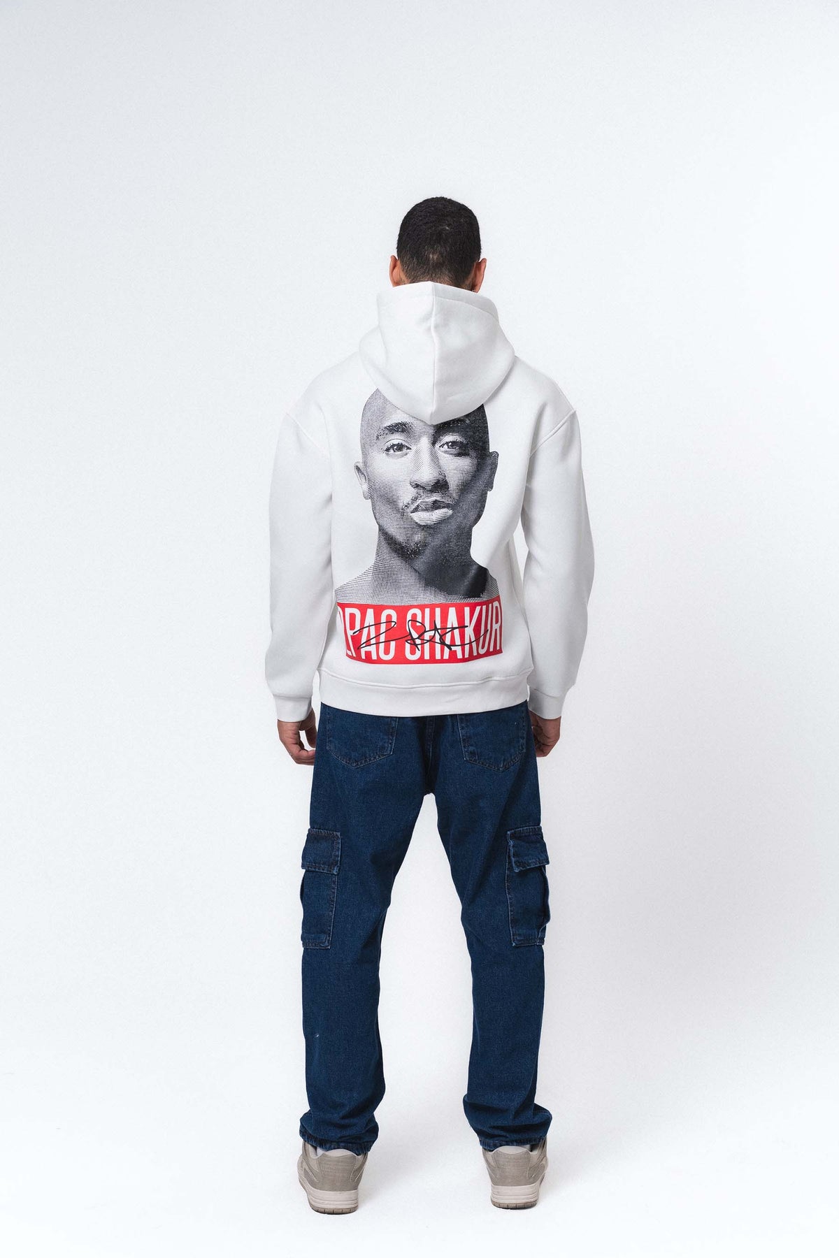 Tupac Shakur Beyaz Oversize Hoodie