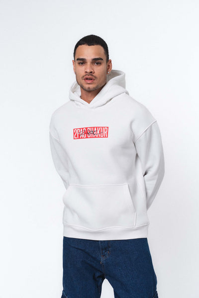 Tupac Shakur Beyaz Oversize Hoodie