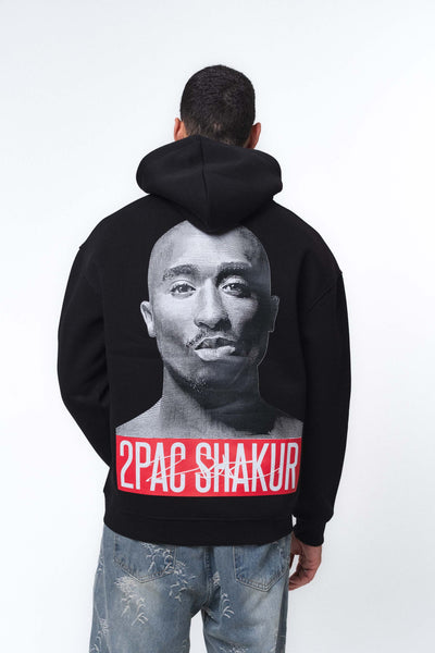 Tupac Shakur Siyah Oversize Hoodie