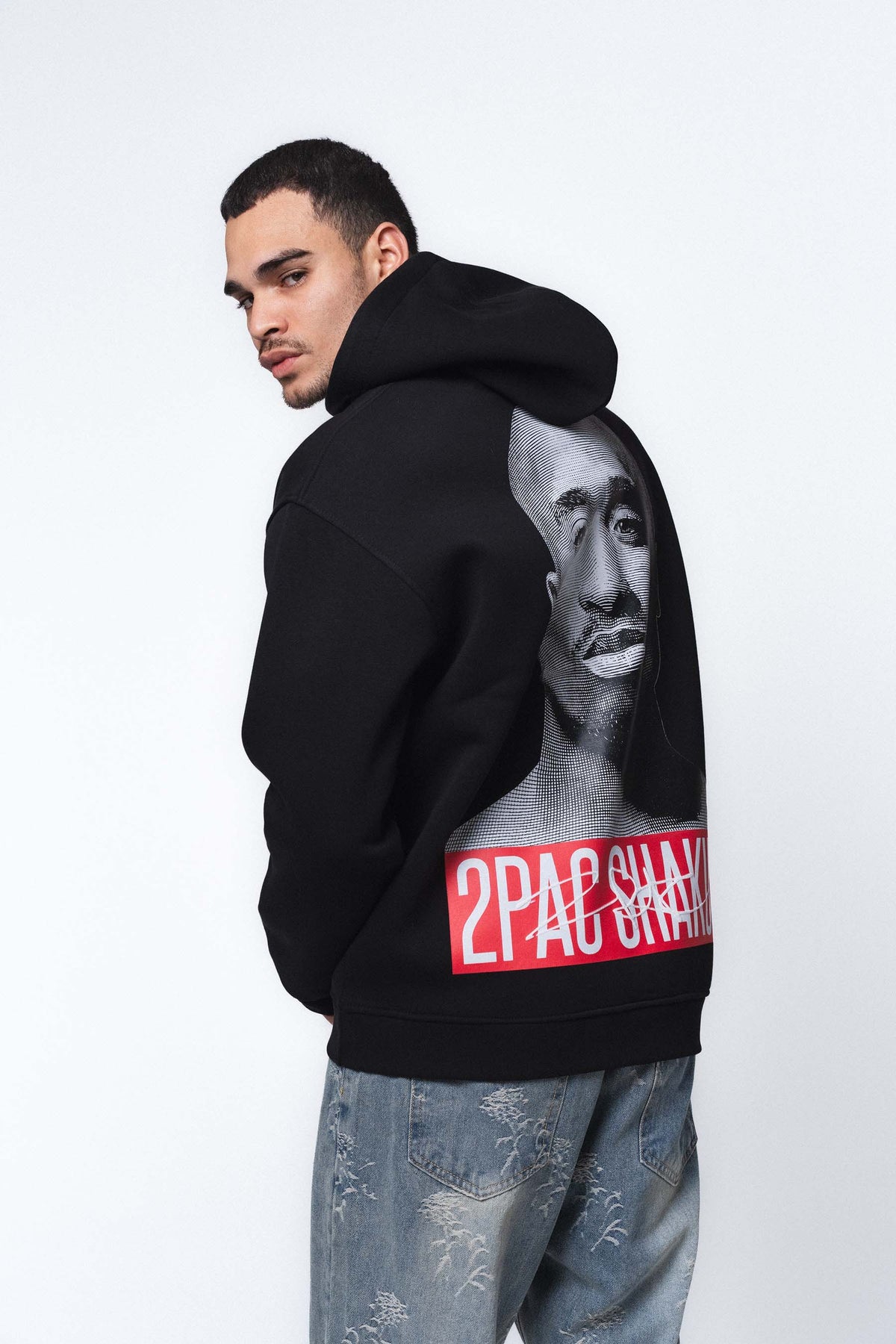 Tupac Shakur Siyah Oversize Hoodie