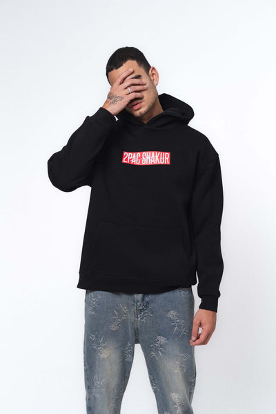 Tupac Shakur Siyah Oversize Hoodie