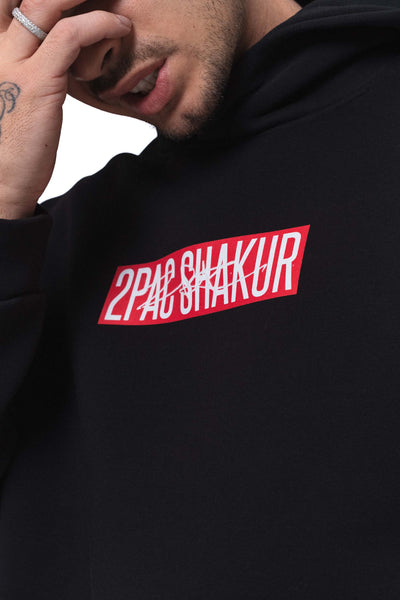Tupac Shakur Siyah Oversize Hoodie