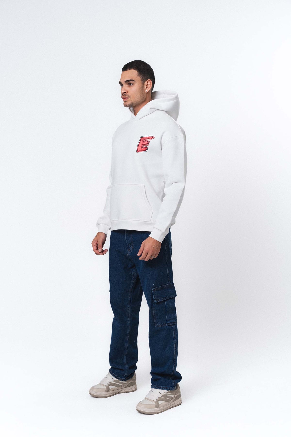 Yes Beyaz Oversize Hoodie