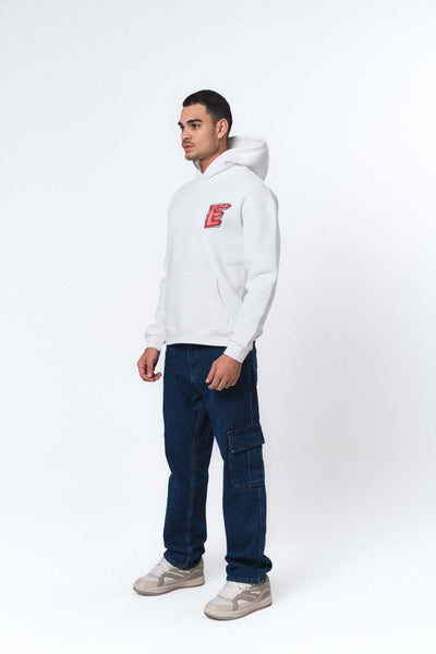 Yes Beyaz Oversize Hoodie