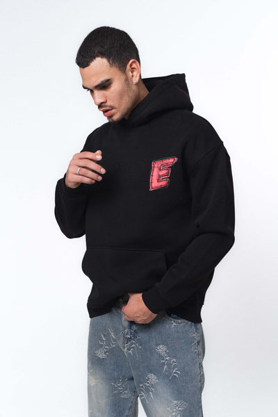 Yes Siyah Oversize Hoodie