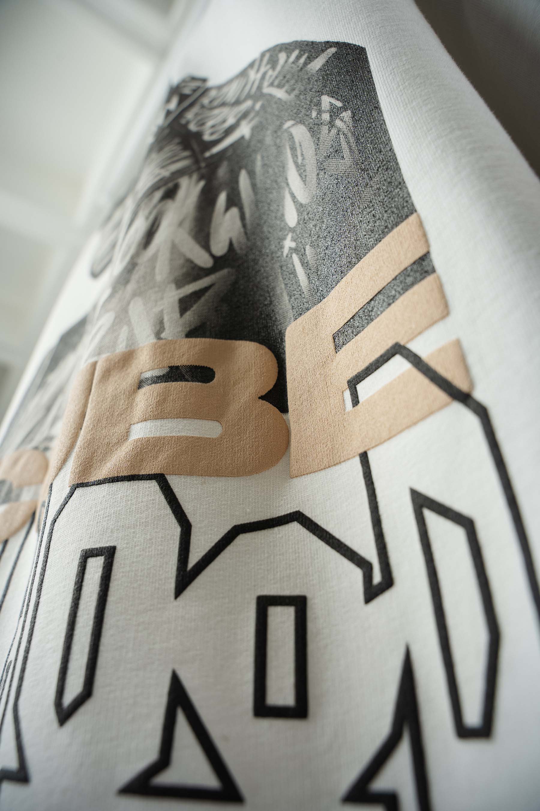Ice Cube Baskılı Beyaz Oversize T-Shirt