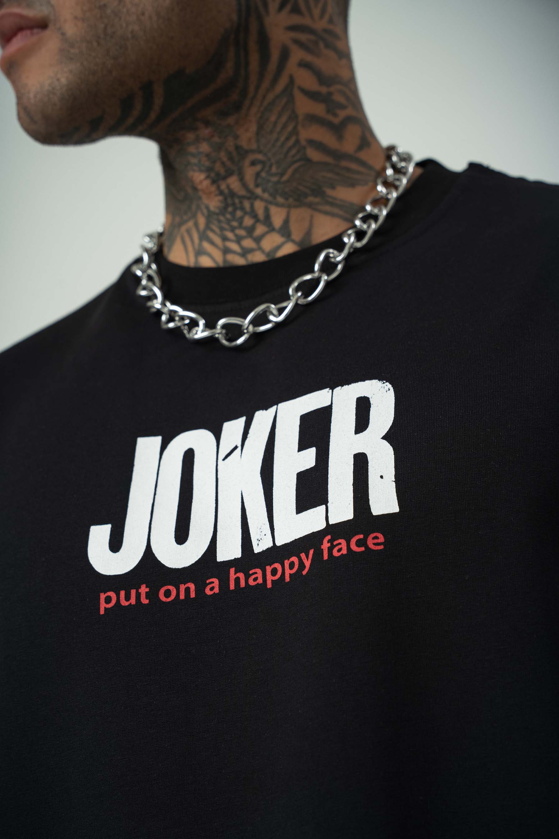 Joker 2 Baskılı Siyah Oversize T-Shirt