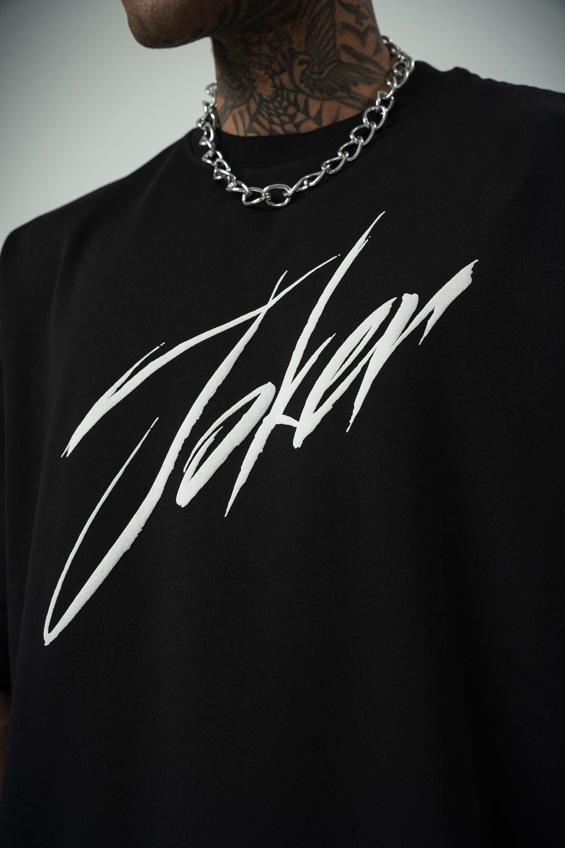 Joker 3 Baskılı Siyah Oversize T-Shirt
