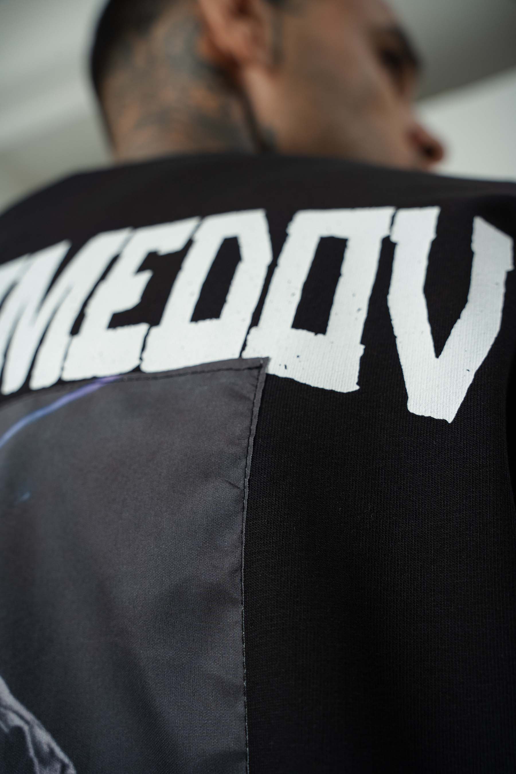 Khabib Nurmagomedov Baskılı Siyah Oversize T-Shirt