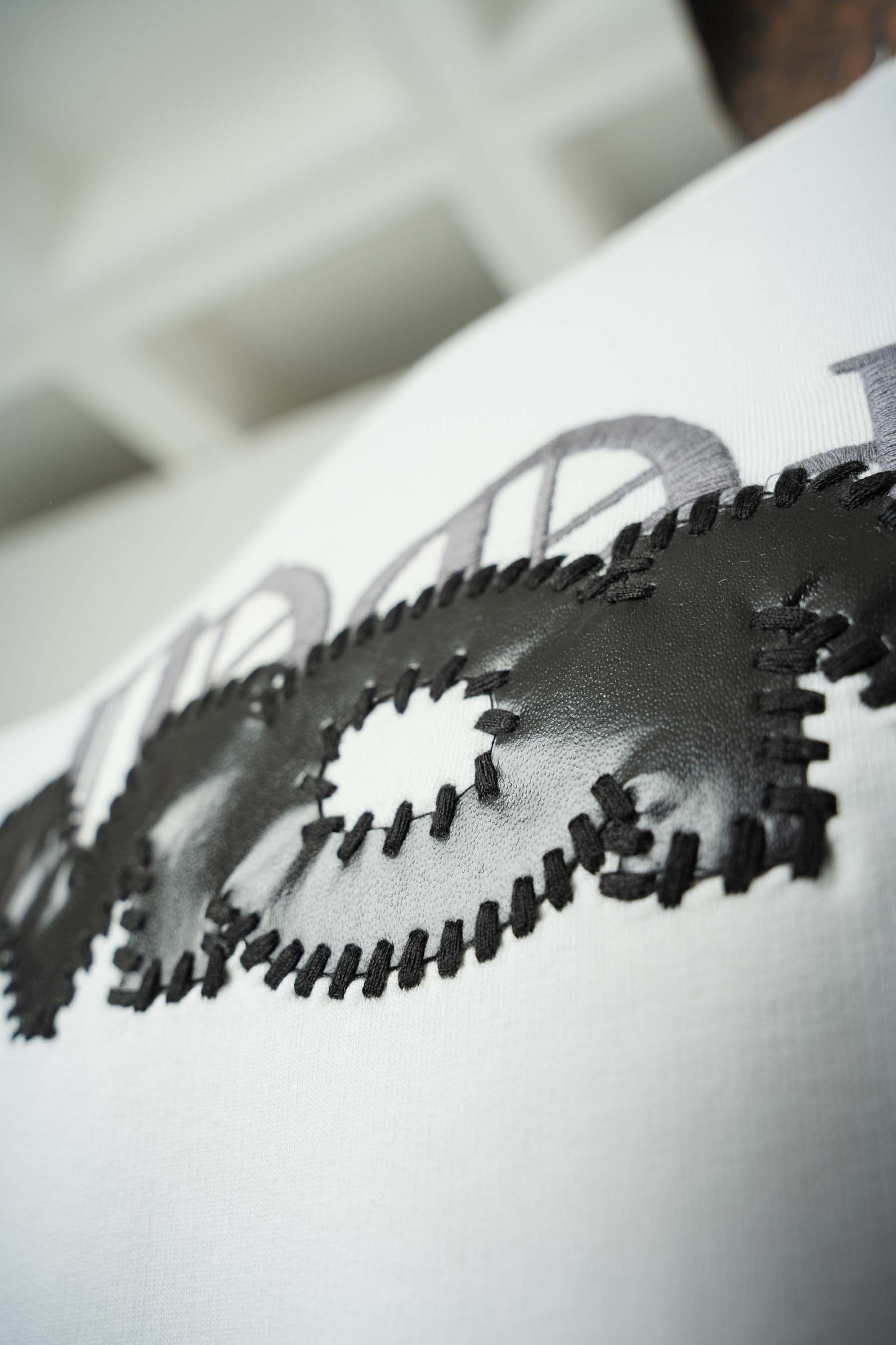 Monaco Baskılı Beyaz Oversize T-Shirt
